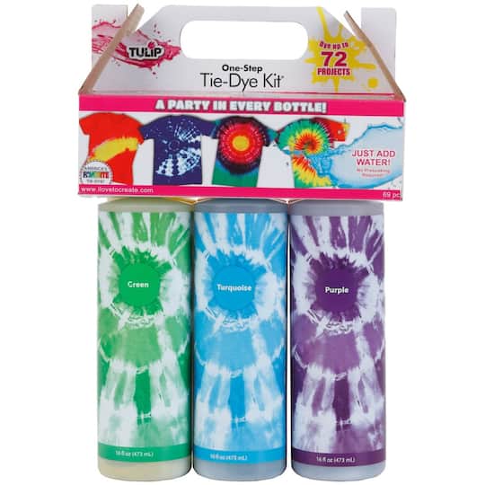 Tulip&#xAE; Rainbow One-Step Tie-Dye Block Party Kit